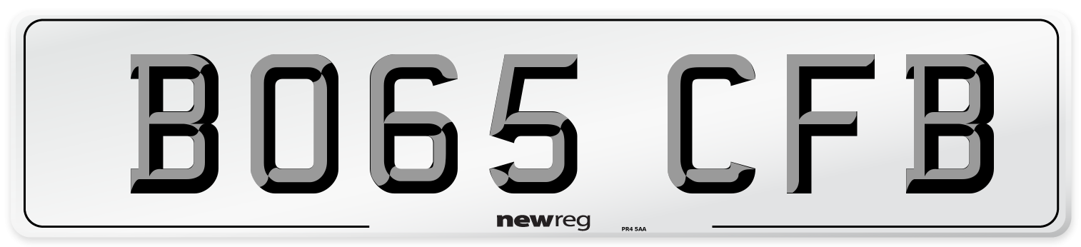 BO65 CFB Number Plate from New Reg